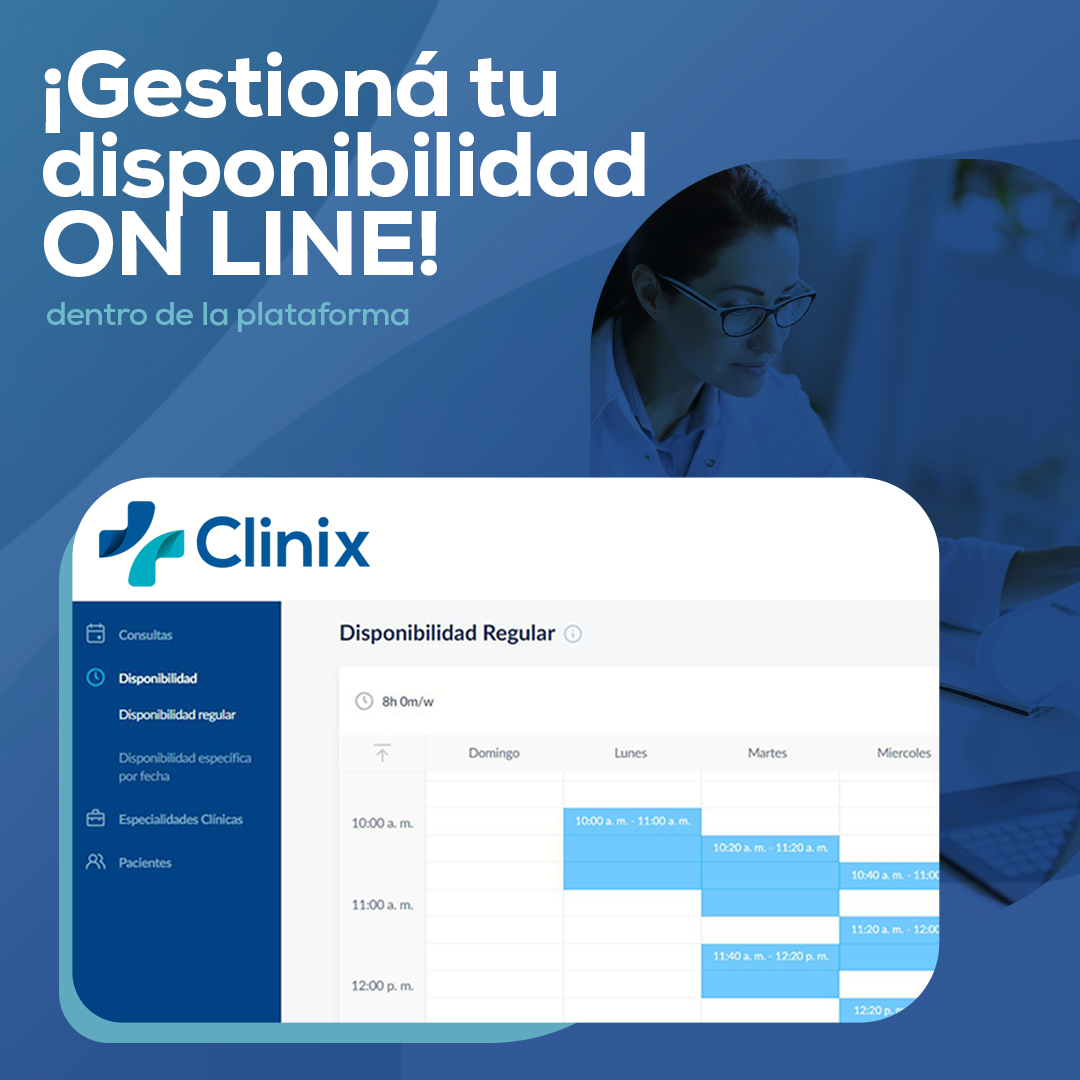 Clinix_Py's tweet photo. 👨‍⚕¡Qué nadie te sorprenda fuera de tu horario laboral! 🙏
Clinix te brinda la flexibilidad que necesitás para tener el control total sobre tus horarios de atención.

¿Querés saber más? Escribinos por MD o al link de nuestra BIO.

#clinix #teleconsultas #profesionales  #Salud https://t.co/vWwaKxxOle