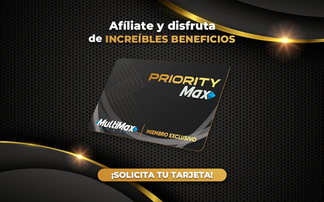Multimax_Store's tweet image. Afíliate a #PriorityMax y disfruta de:  

✅Promociones especiales 
✅Descuentos 
✅Caja exclusiva y mucho más...