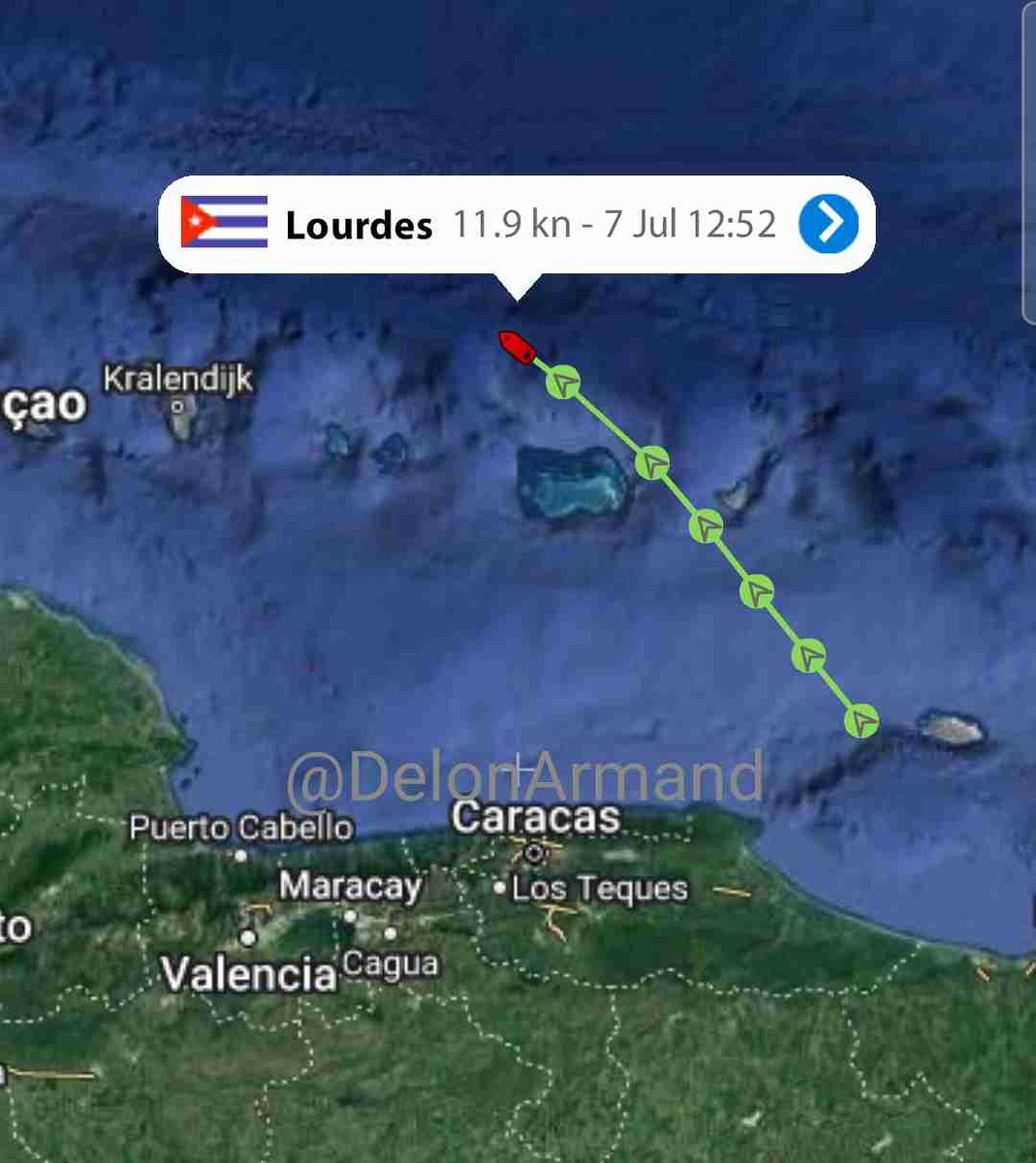 Tanquero Lourdes del régimen comunista de la Habana rumbo a Cuba desde el terminal petrolero Jose en Venezuela, el Partido Comunista de la isla 'revende' crudo venezolano desde tiempos de Chavez y aún continúan haciéndolo 

#7Julio #crude #crudeoil #oil