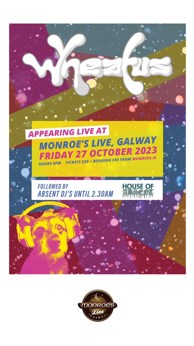 OH BOYYYY!!! WE ARE SO STOKED TO ANNOUNCE THIS BANGER 🖤💜🖤

WE WILL BE DJING THE AFTERPARTY FOR <a href="/wheatus/">wheatus</a> ON OCTOBER 27TH IN <a href="/MonroesLive/">Monroe's Live</a>!!! 🖤💚🖤 

GET YOUR TICKETS NOW THROUGH THE LINK BELOW 🖤💀🖤
monroes.ie/products/wheat…

#emo #emonight #poppunk #dj #galway #alt #wheatus