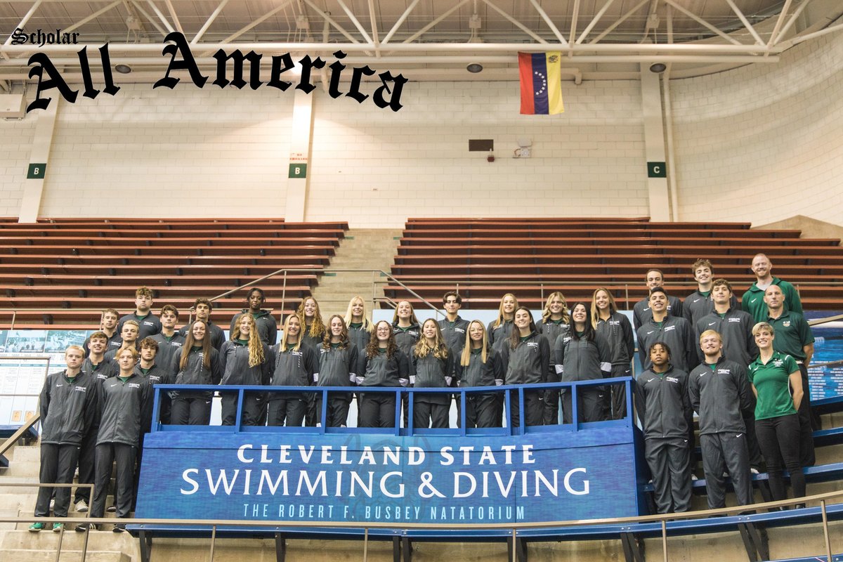 The Cleveland State men’s and women’s teams received 𝐓𝐞𝐚𝐦 𝐒𝐜𝐡𝐨𝐥𝐚𝐫 𝐀𝐥𝐥-𝐀𝐦𝐞𝐫𝐢𝐜𝐚 𝐡𝐨𝐧𝐨𝐫𝐬 for the spring semester from the CSCAA.

Women - 3.61 GPA | Men - 3.40 GPA

Paddy Johnston and Jackson Nester earned Individual Scholar All-America honors.

#GoVikes