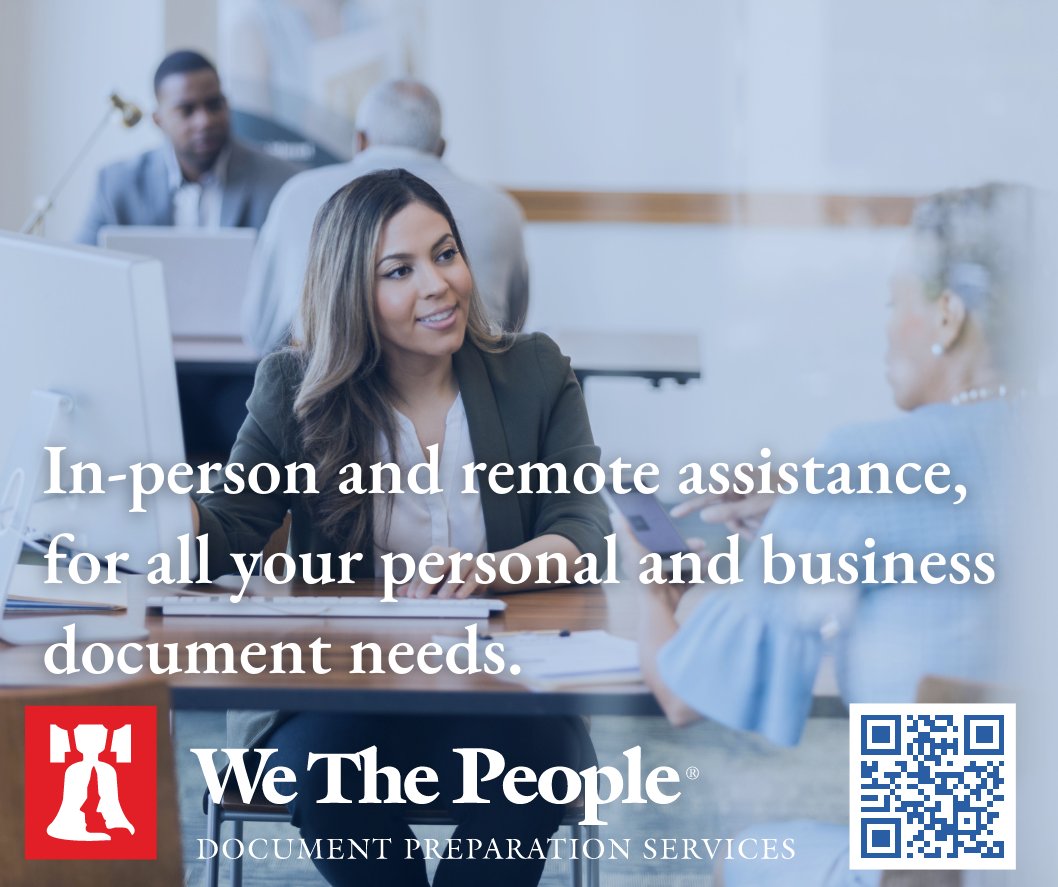 WTPLegal's tweet photo. At We The People, we offer dependable solutions for all your personal and business legal document needs. With real live help and convenient in-person offices, we're here to assist you every step of the way. Contact us today for peace of mind and reliable assistance. https://t.co/86Lqp7c0AT