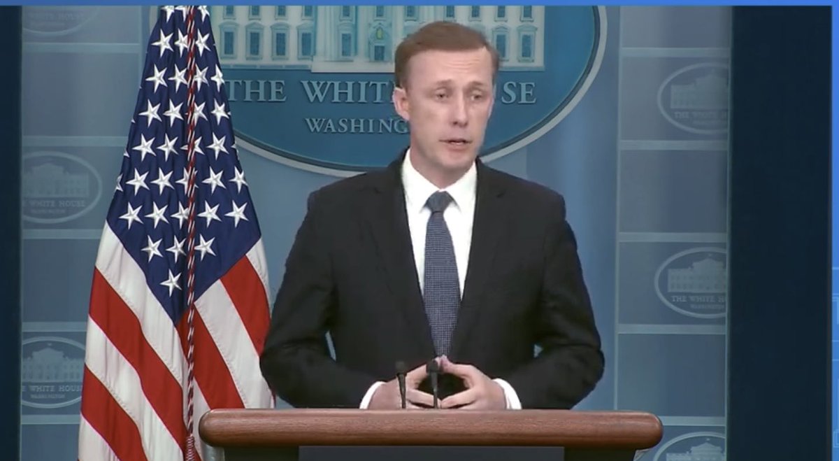 CWittich's tweet photo. Weil Russland #Streumunition einsetzt, bräuchte die Ukraine ähnliche Mittel, um sich verteidigen zu können - sagte Sicherheitsberater #Sullivan heute in Washington. Es sei keine leichte Entscheidung für die USA. Die Ukraine habe diese Munition vor einigen Wochen angefragt. @ntvde https://t.co/DlAGFya28V