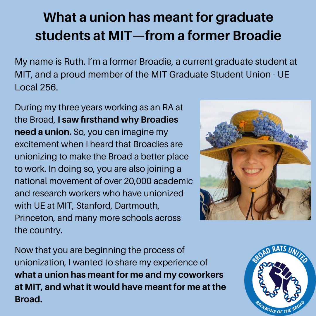broadratsunited's tweet photo. In this post, Ruth Hanna shares her experiences as a former Research Associate at the Broad Institute of MIT and Harvard and as a current PhD candidate at MIT. 

(1/2) https://t.co/MBVmsNL7hc