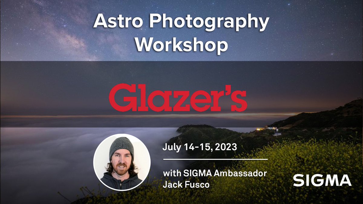 SIGMA America (@sigma_photo) on Twitter photo After an online astrophotography workshop on Monday, July 10th, <a href="/jwfusco/">Jack Fusco</a> and <a href="/glazerscamera/">Glazer's Camera</a> will take the classroom techniques on the road with two field sessions on location at Diablo Lake on July 14 at 7pm – 12am & July 15 at 7pm – 12am #SeattleWA
blog.sigmaphoto.com/events/glazers… After an online astrophotography workshop on Monday, July 10th, <a href="/jwfusco/">Jack Fusco</a> and <a href="/glazerscamera/">Glazer's Camera</a> will take the classroom techniques on the road with two field sessions on location at Diablo Lake on July 14 at 7pm – 12am & July 15 at 7pm – 12am #SeattleWA
blog.sigmaphoto.com/events/glazers…