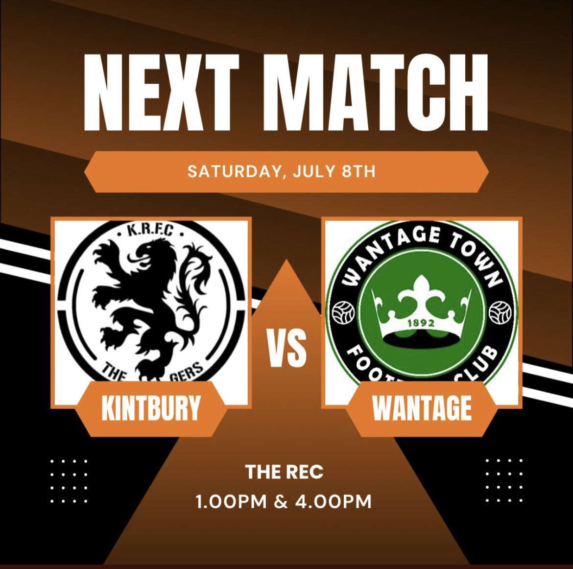 So it all starts tomorrow our first pre season friendly. Double header at home. 1pm first kick off. 

Bar will be open from 12. 🍻⚽️👏