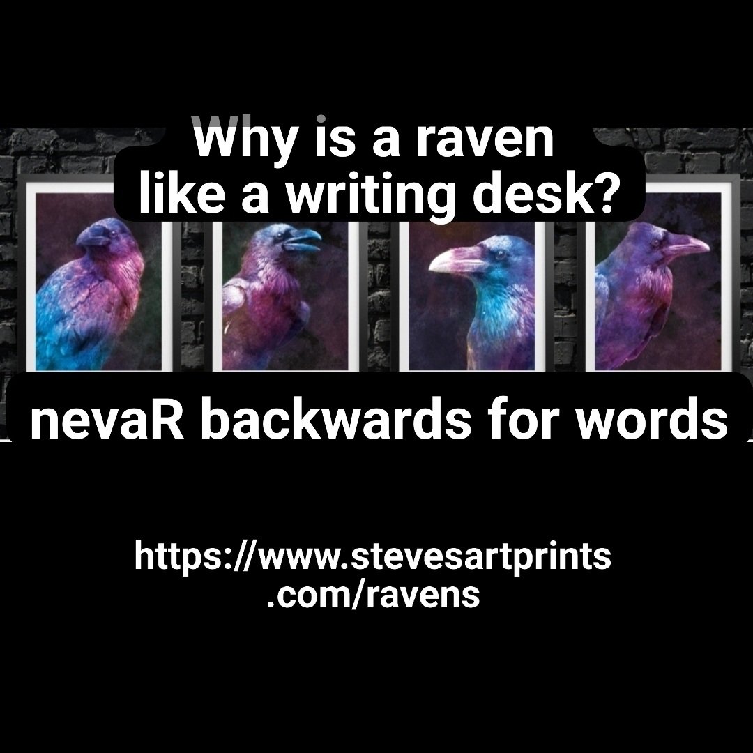 WhyIsARavenLikeAWritingDesk?nevaRBackwardsForWords tweet media