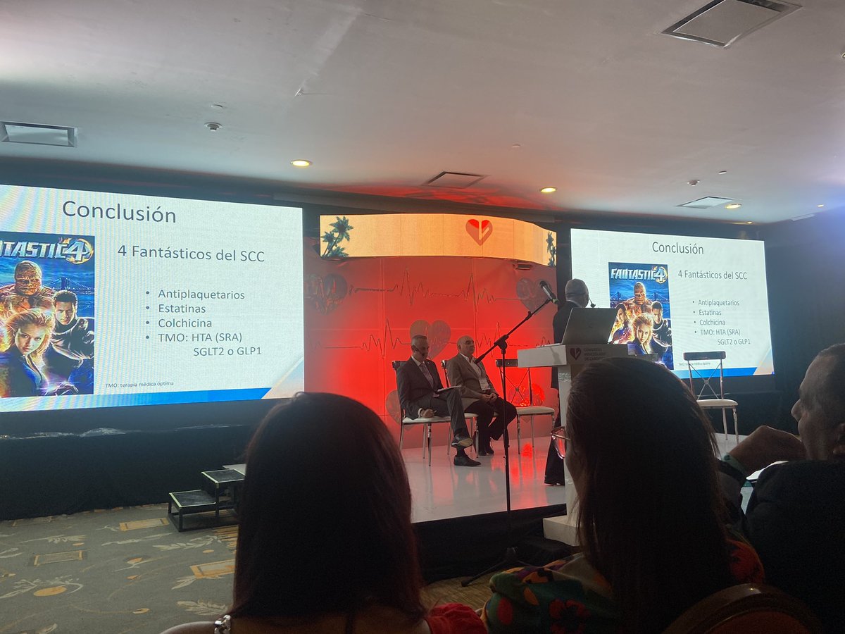 dra_hlara's tweet photo. Excelente presentación del doctor @Lguevaramath en el #SVCARDIO23 @CardiologiaSVC en síndromes coronarios crónicos los 4 fantásticos ! https://t.co/ktzVf0DNx0