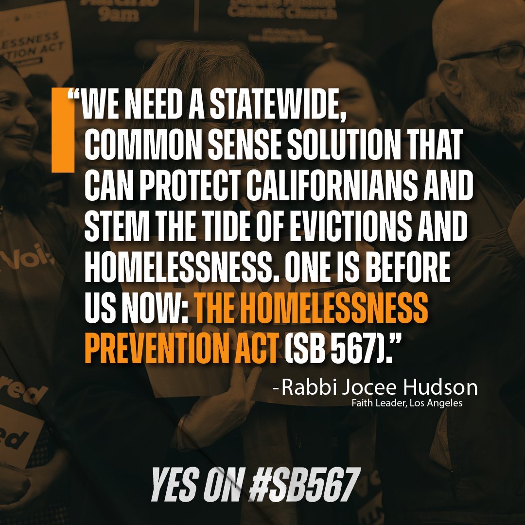 .@AsmRobertRivas @BMaienschein @Damon_Connolly Over 500k Californians will be homeless by 2050 unless the rate of homelessness is reduced.

The #HomelessnessPreventionAct is a vital tool in preventing this crisis from worsening. Pass #SB567!