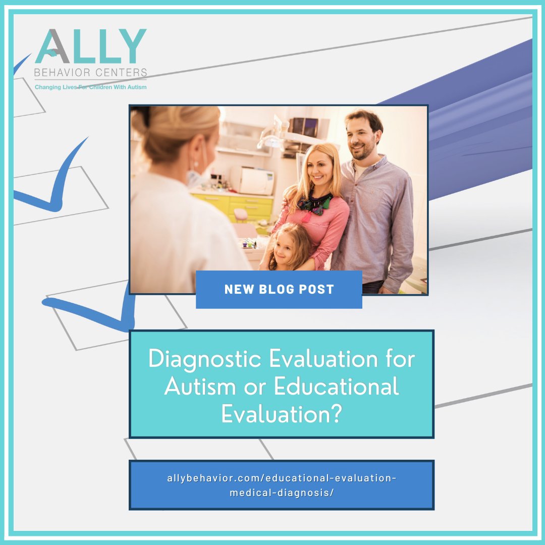 AllyBehavior's tweet image. New Blog Article Alert! 

Are you curious about the differences between a diagnostic evaluation for autism and an educational evaluation? In this in-depth article, we&apos;ll cover where our parents should start and why your child will need both. 
#newarticle #abablog #parentresources
