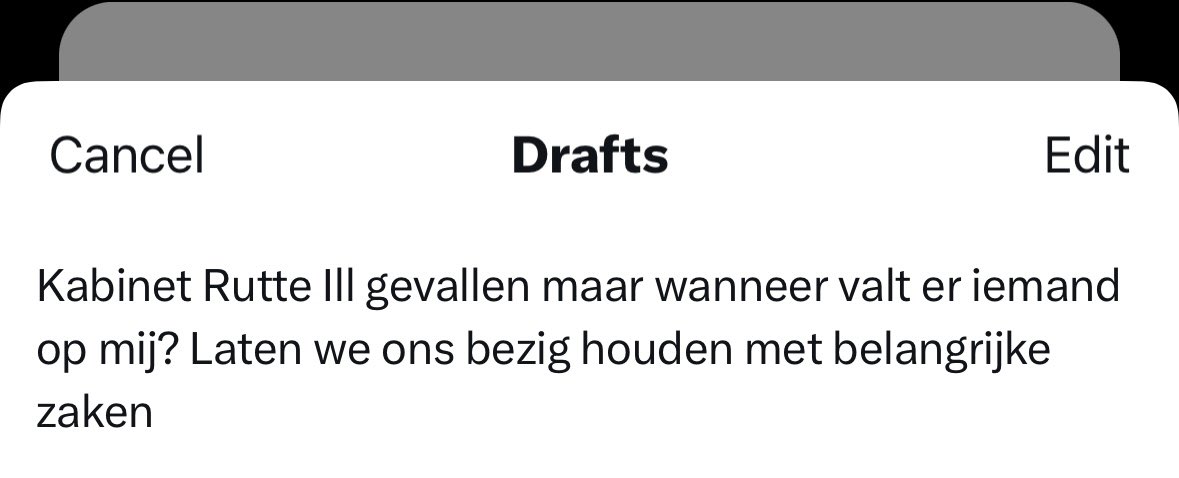 Deze draft recyclen want we mogen weer