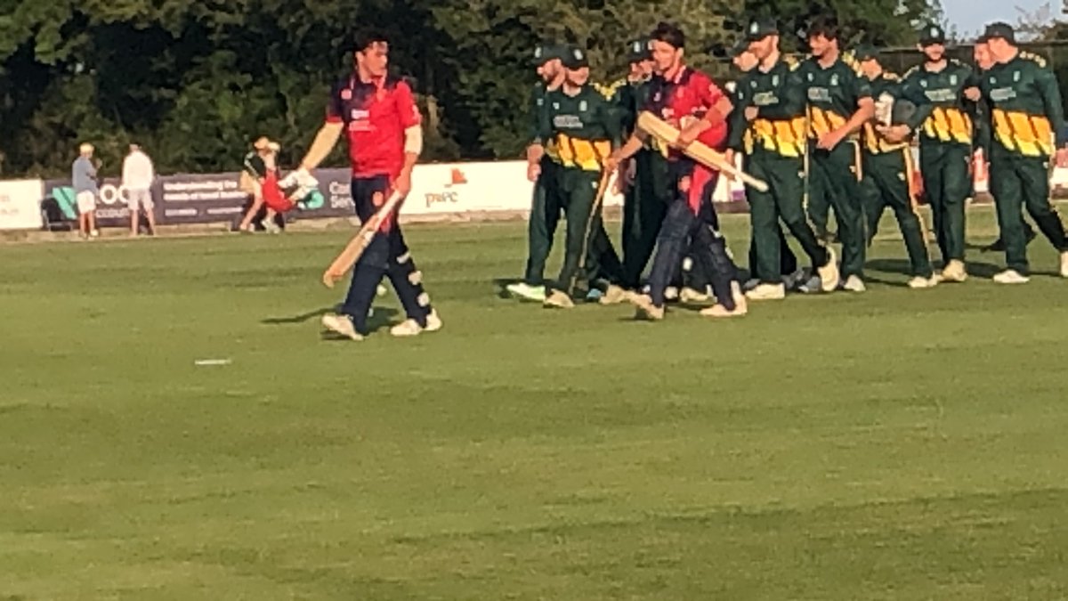 Brennan wraps up a seven-wicket win for <a href="/cricketinjersey/">Jersey Cricket</a> with another maximum. He finishes on 67 not out