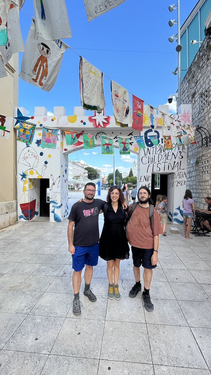 string_theatre's tweet photo. We’re at the International Children’s Festival in Šibenik with The Insect Circus 🐝🦋🐛
This is the 63rd edition, the oldest continuos children’s festival in the world!
We’re at @hnkusibeniku (a wonderful theatre that dates back to 1870).
#marionettes #insectcircus https://t.co/myZCERdfxr