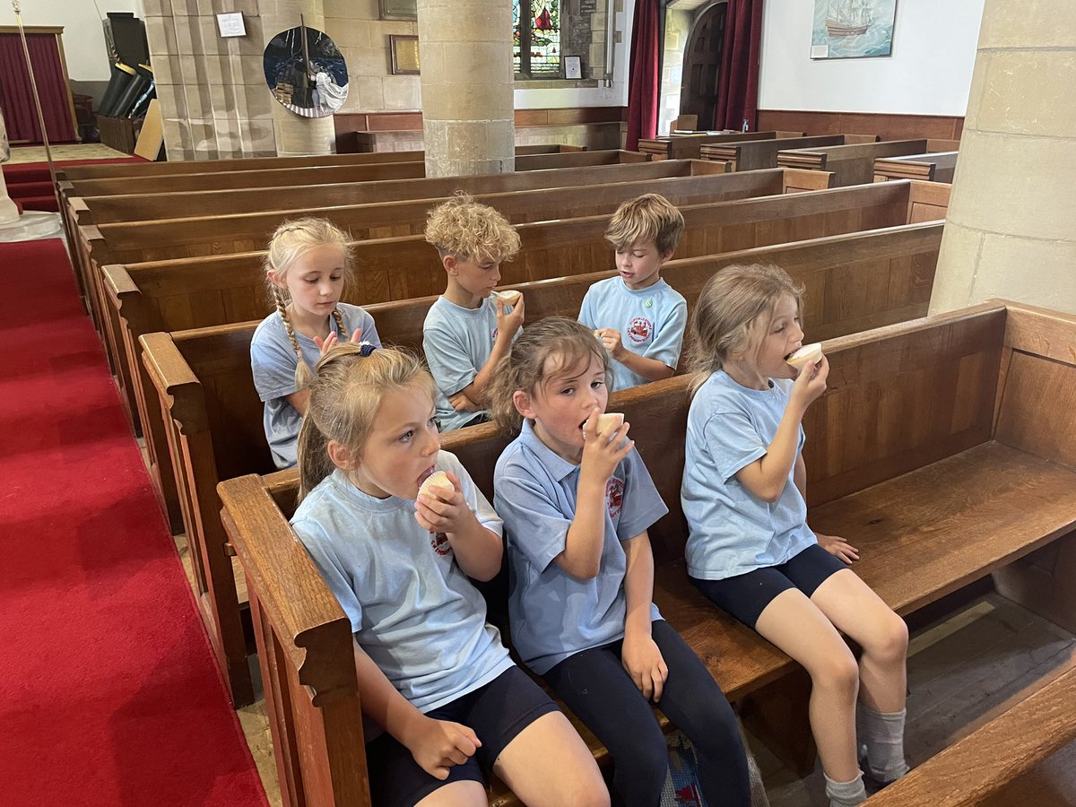 Class one visited church this afternoon for a lovely talk from Mrs B about creation and Adam &amp; Eve. We really enjoyed it, thank you… and we got cakes too!!! <a href="/Sturtonhead/">Mark Elliott</a> <a href="/MissDLouth/">MissDLouth</a>