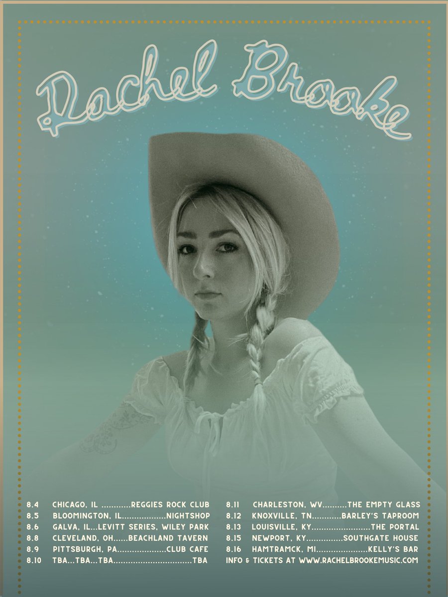 August tour dates! 🐍✨#rachelbrooke #therachelbrookeband