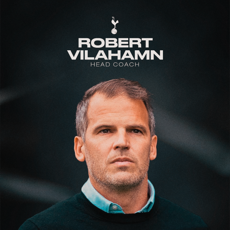 SpursWomen's tweet photo. We are delighted to announce the appointment of Robert Vilahamn as our new Head Coach on a two-year contract 🤍
