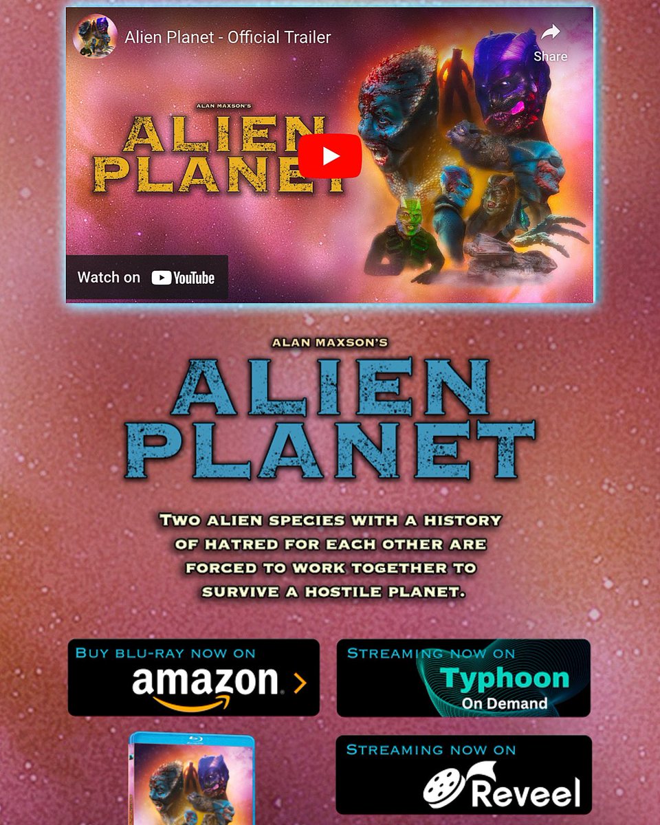 STREAMING NOW AVAILABLE
AlienPlanetFilm.com

Alien Planet is now streaming in beautiful 4k quality! Check out our website to see what channels you can currently watch it on.

Amazon Prime and Wocoo are up next on our list! 

Remember to rate and review it on IMDb for us. 👽🌏