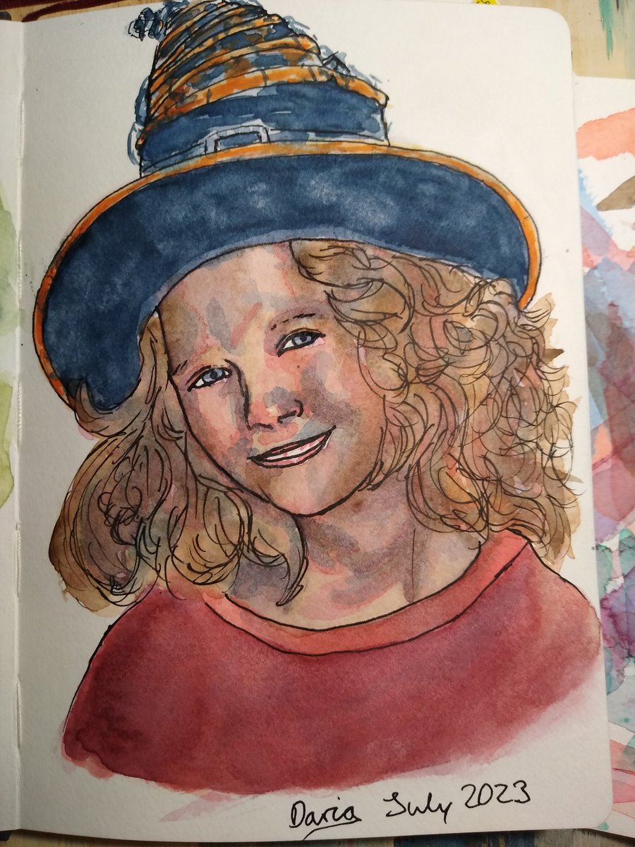 witchofpaint's tweet photo. Here's a #selfportrait in #Watercolour of my six year old self on Halloween
Hair could be a tad bit darker but overall, I'm very, very happy with this! :D https://t.co/he6IhElMjK