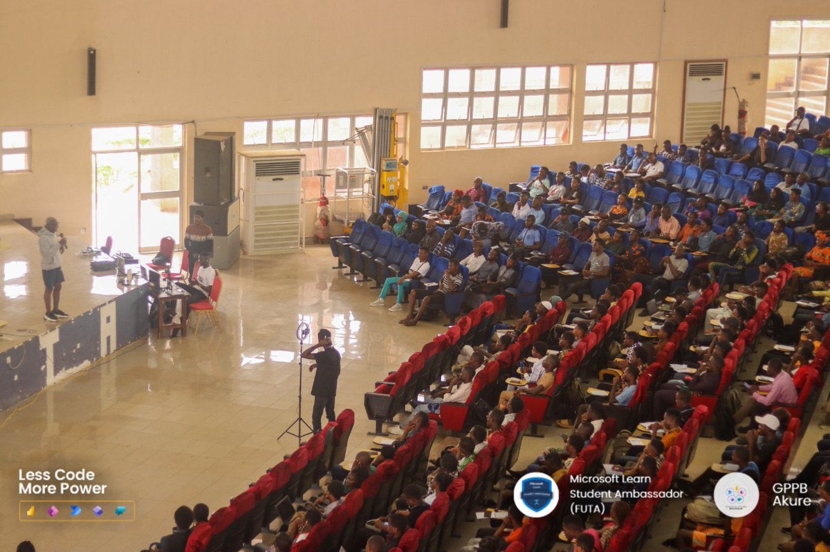 Today was a success. We kickstarted the Power Platform Bootcamp with the opening session from Professor Alese (Dean of Computing, FUTA).  We also had an amazing panel sessions featuring <a href="/TheOyinbooke/">TheOyinbooke</a> <a href="/JustBisodun/">Bisodun Akinfemiwa</a> @OmololaAlfred_. 

I can’t but thank <a href="/MLSAFUTA/">MLSA_FUTA</a>

 #GPPBFUTA2023