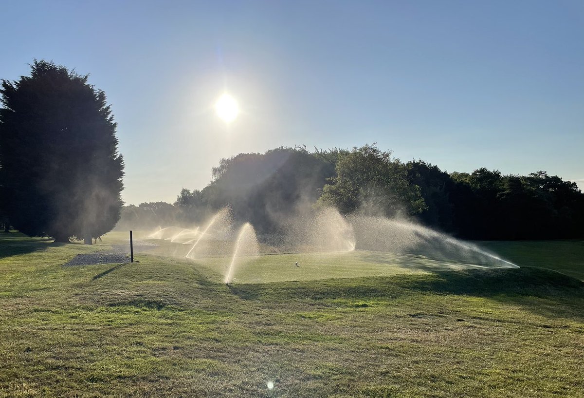 New tee irrigation making a huge difference on the tees this season. @rainbirdgolfuk @IrritechLimited @OriginAmenity