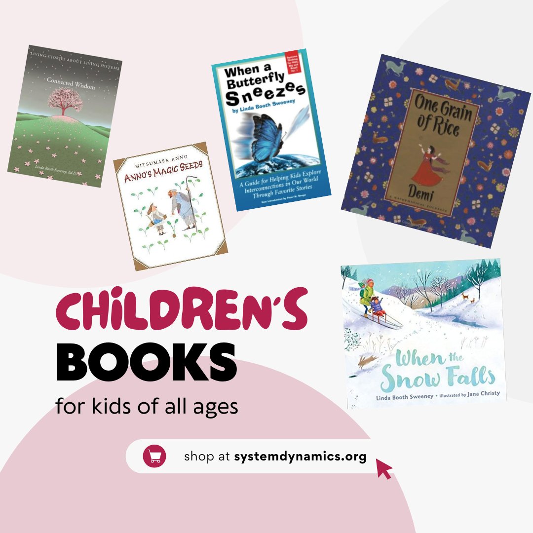 Build your child's #systemsthinking capacity with the following books! Grab a copy via our bookshop. 📚

 🛒 Children's books:  ow.ly/yuRI50LJ8bE

#books #recommendation #goodread
<a href="/lboothsweeney/">Linda Booth Sweeney</a>