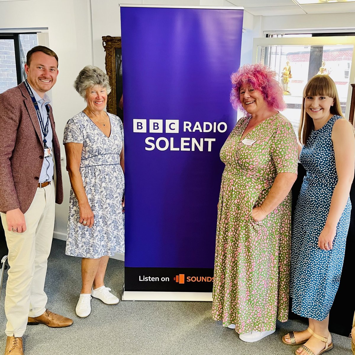 Wonderful to join @BBCRadioSolent Dorset this AM with one of our @Weldmar patients for their 10th anniversary show. Great to catch up with so many people from across the county and sampled delicious cakes from these two bake off stars! #Dorset #Hospice #Hospicecare
