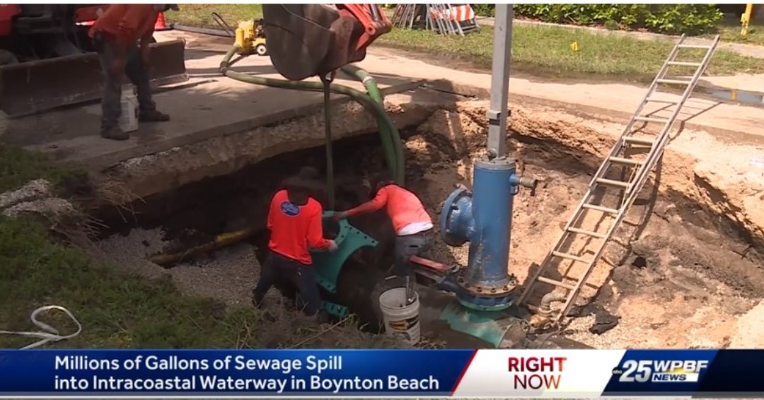 MWIPumps's tweet photo. The City of Boynton Beach, FL tackled a sewer line leak, leading to sewage contamination in the Intracoastal waterway. A pipe rupture caused 14 million+ gallons of sewage to be released. MWI Pump Rentals assisted customers in facilitating the repairs.  https://t.co/leIFmPFjir https://t.co/xY8OeYaCF7