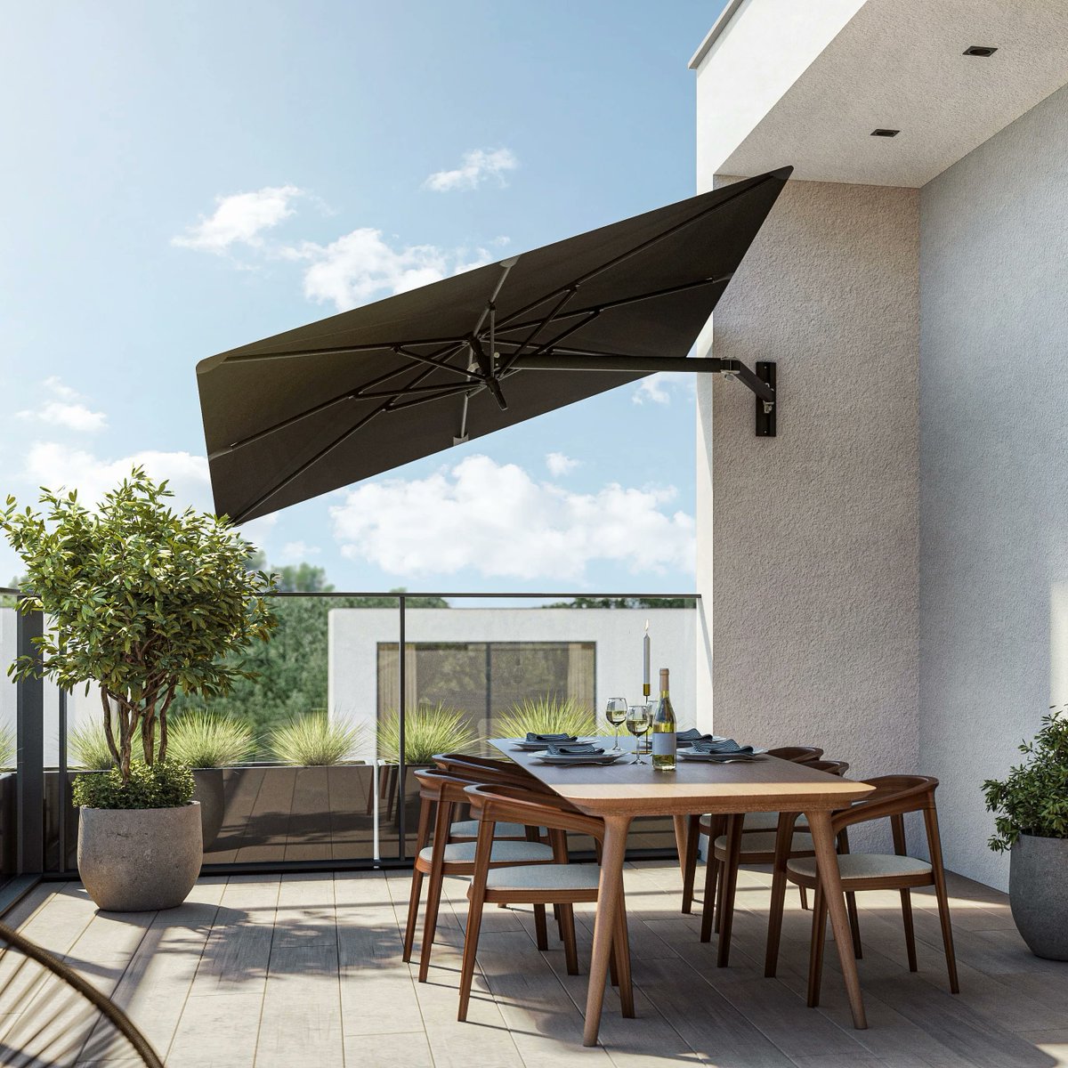 AtriaDesigns's tweet photo. Paraflex is the perfect solution for creating maximum shade in a compact and space-saving design. 

The originally wall-mounted parasol has earned its place in both residential and commercial spaces and has evolved ever since. 

Learn more: https://t.co/DNx71hxt08 

#architecture https://t.co/qQVX0xv1lF
