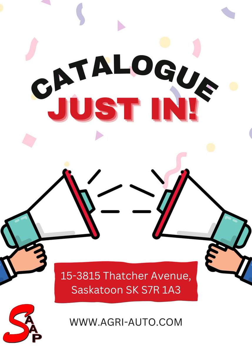saaparts's tweet photo. 📣 Exciting News for All Agri-Auto Enthusiasts! 🌾🚜

🌟 We are thrilled to announce that the Saskatoon Agri-Auto Parts Catalogue is now available! 🌟

If you're in the market for high-quality agricultural and automotive parts, look no further. https://t.co/aUd4qB59PM