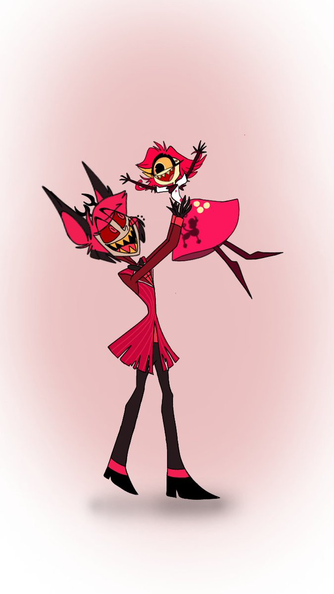 Alastor y nifty💕🤗son tan lindos, lo hice yo misma. Los considero como padre e hija y ustedes?😊 #HazbinHotel #alastor #nifty <a href="/VivziePop/">Vivienne Medrano 💖</a>