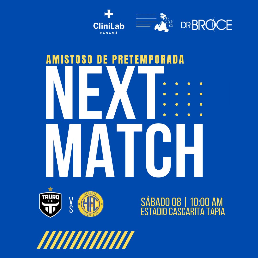 herrerafc_'s tweet photo. ¡Amistoso ante Tauro FC! Mañana nos enfrentaremos a Los Toros de Pedregal en el estadio Luis Ernesto "Cascarita" Tapia desde las 10 AM
Este será nuestro tercer encuentro de pretemporada, con miras al inicio del Torneo Clausura2023 de la LPF.
#LosTiburonesEnLPF
#HerreraFC https://t.co/YOnEgmNUmq
