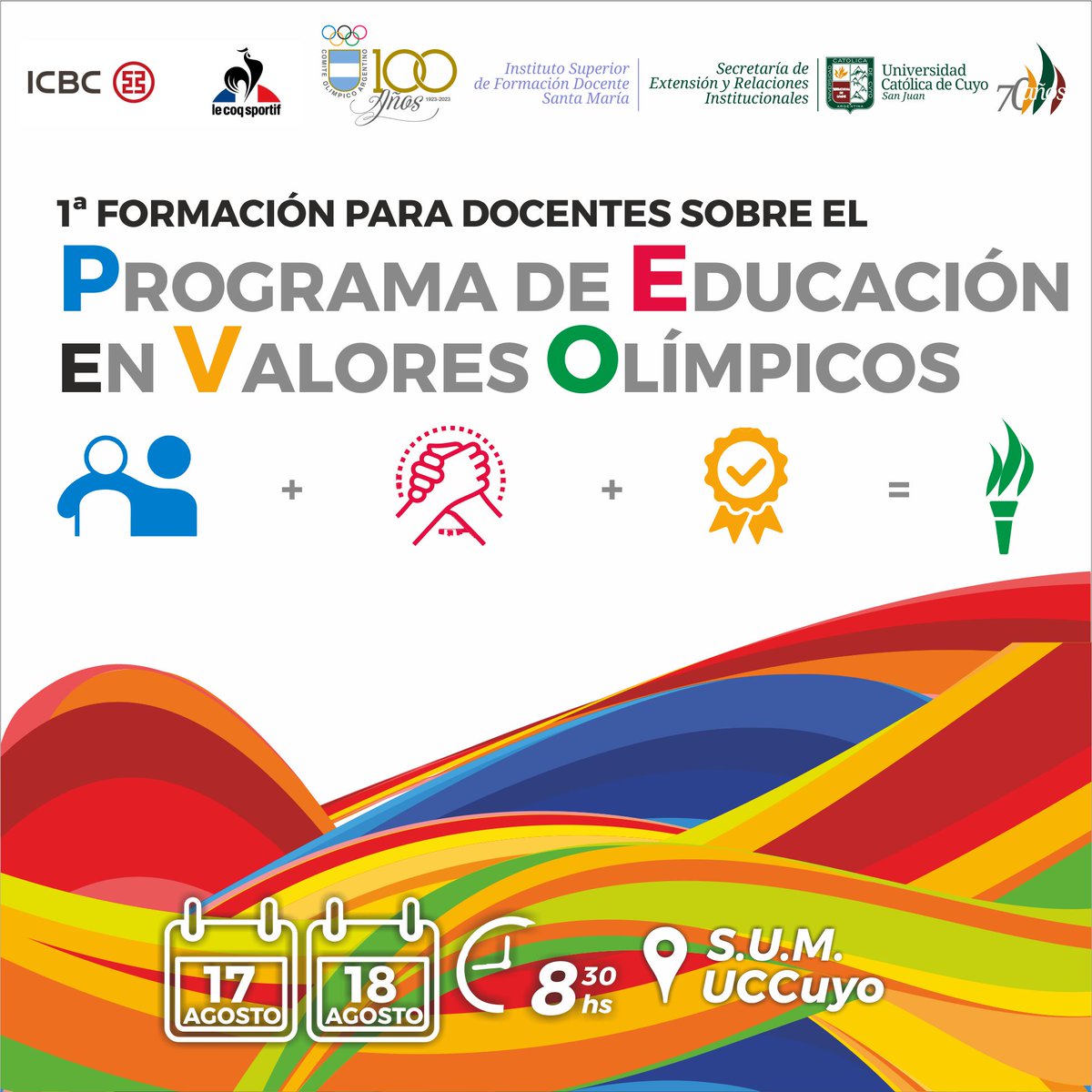 PrensaCOA's tweet photo. En el año del centenario del COA y en celebración conjunta con los 70 años de la Universidad Católica de Cuyo, se realizará la primera capacitación docente sobre el Programa de Educación en Valores Olímpicos (PEVO): https://t.co/wYT0FTgiRU

Inscripción: https://t.co/TkoBIRSiu2 https://t.co/iVdE16OTLH
