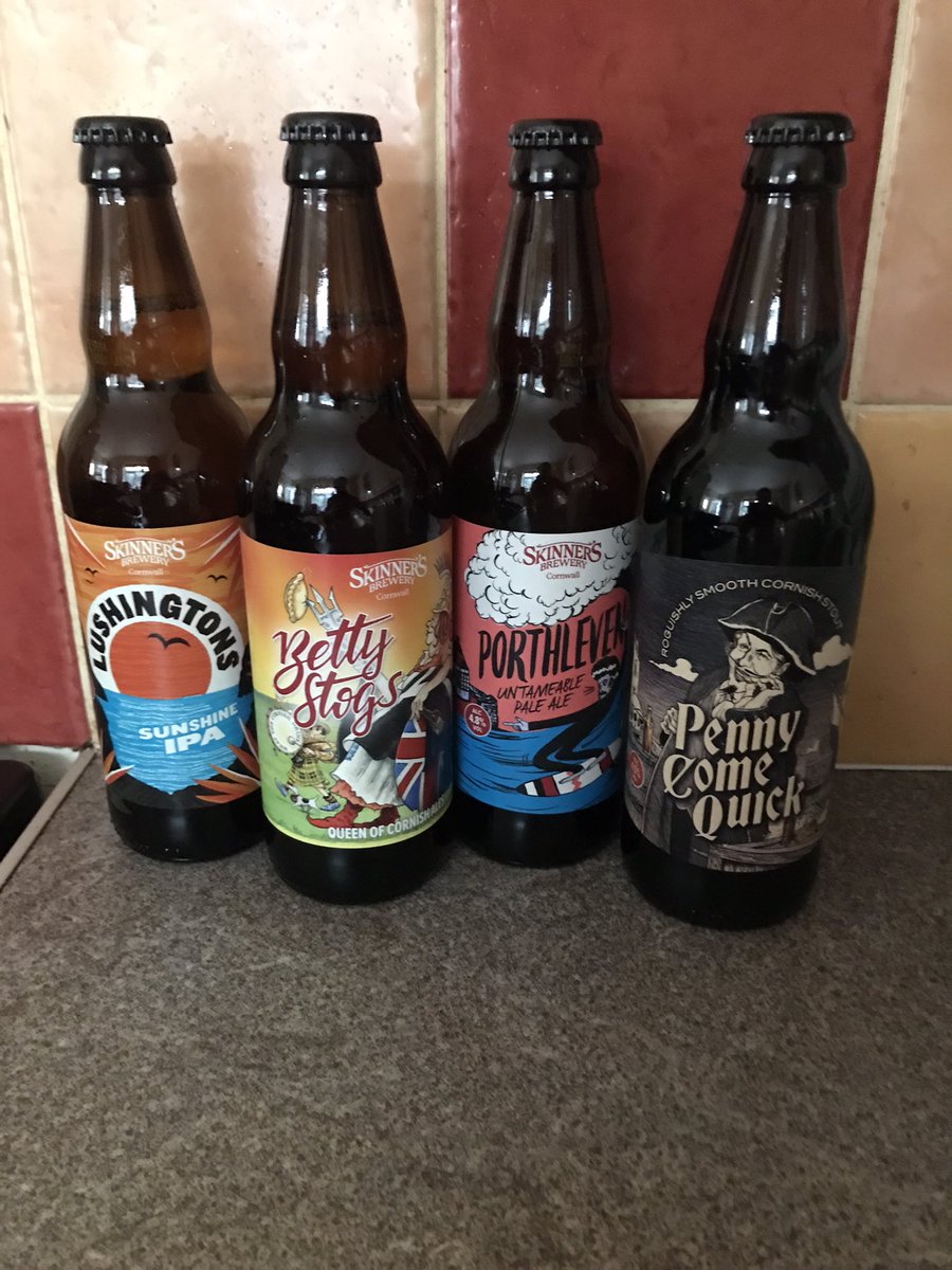 Fresh bottles from <a href="/Skinnersbrewery/">Skinners Brewery</a>  they are doing such a good job with the reopening the tap yard is brilliant with from what I counted 16 beers on well worth a visit @ATJbeer