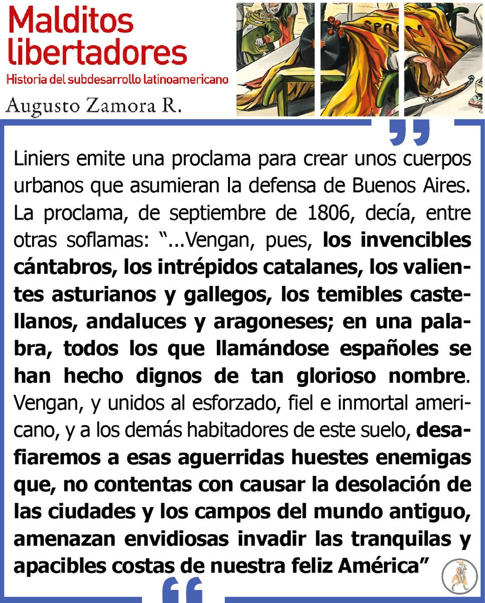 HispaniarumRex's tweet photo. Proclama de Santiago de Liniers ante los hispanos de Buenos Aires durante la primera invasión inglesa al Rio de la Plata en 1806. https://t.co/UiSF8HqWod