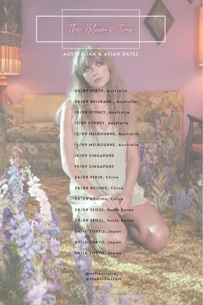 ⠀⠀⠀⠀⠀⠀⠀⠀⠀⠀⠀                  
⠀⠀  ⠀   ⸻ ◜the bloom's tour.
⠀⠀     ⠀                              last tour.

with many guests ⸻ ⸍
march – october 2030. ⠀⠀⠀⠀⠀⠀⠀⠀⠀⠀⠀