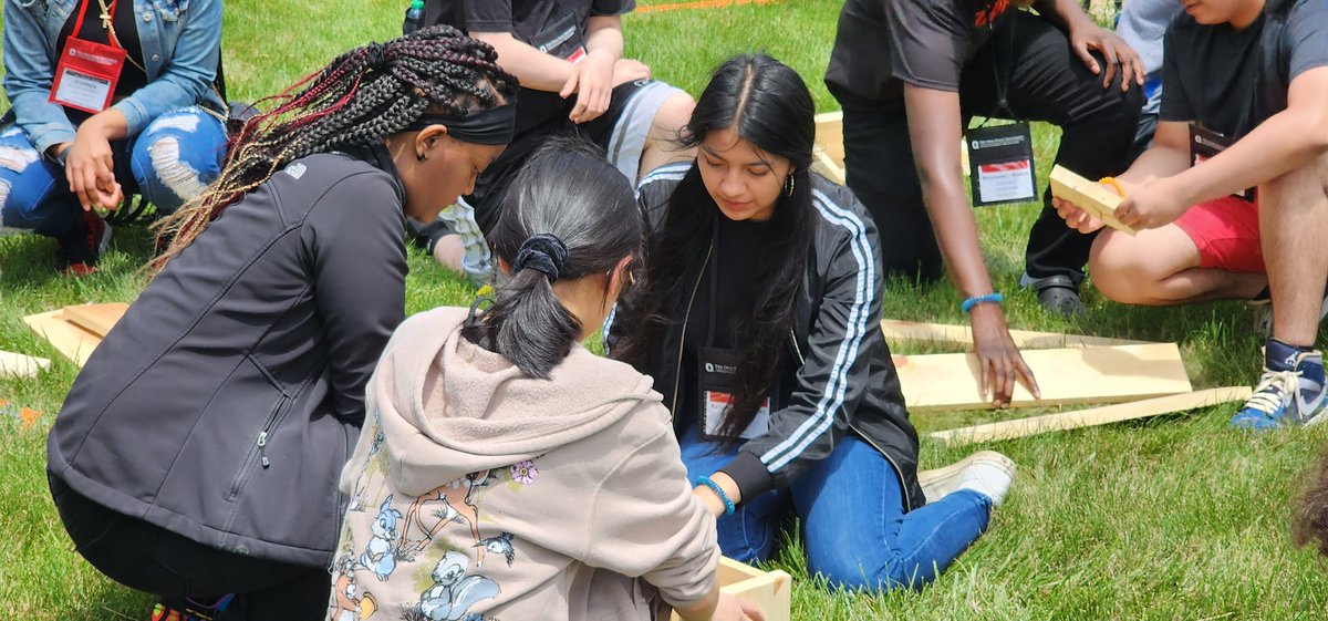 OSUengineering's tweet photo. Last week Prof. David Delaine &amp; @SeeBrilliance_, a non-profit led by alum Nathan Harris, welcomed Young Scholars Program high school students to design/construct innovative vertical agricultural systems for the Charles Madison Nabrit Memorial Garden @ODIatOSU https://t.co/h7rggxrQsz