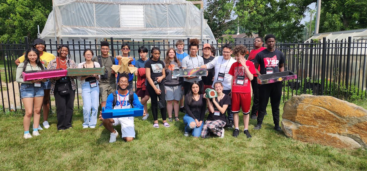 OSUengineering's tweet photo. Last week Prof. David Delaine &amp; @SeeBrilliance_, a non-profit led by alum Nathan Harris, welcomed Young Scholars Program high school students to design/construct innovative vertical agricultural systems for the Charles Madison Nabrit Memorial Garden @ODIatOSU https://t.co/h7rggxrQsz
