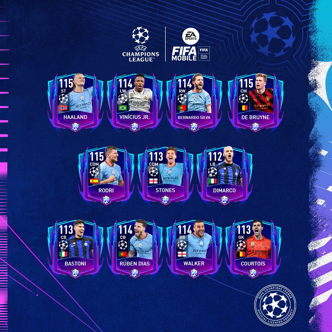 CHAMPIONS LEAGUE - OS 11 MELHORES, TA FÁCIL 🤩, VEJA COMO #fifa #fifamobile  #fifamobile23 #fifa23 