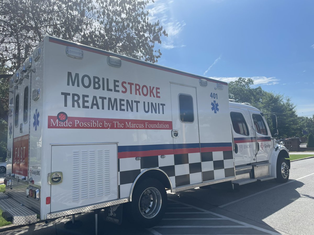 Dr_Ighodaro's tweet photo. Today, I rode in Grady's Mobile Stroke Unit ambulance where we can get a brain ct scan and give life saving medications (tPA) to stroke patients all before arriving to the hospital! This is cutting-edge stroke care 🧠🧠🧠🧠🧠 https://t.co/8b2yrsez7J