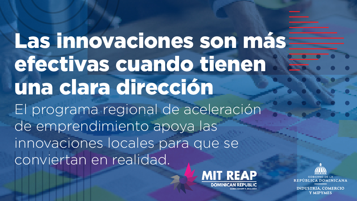 MIC_RD's tweet image. ¿Ya conoces la metodología del MIT Reap?​

La iniciativa #MITReap busca:

✅Comprender las fortalezas y debilidades de ecosistema de emprendimiento de la #RepúblicaDominicana. ​

✅Evaluar el compromiso y nivel de acción de las partes interesadas.

✅Diseñar una estrategia de…