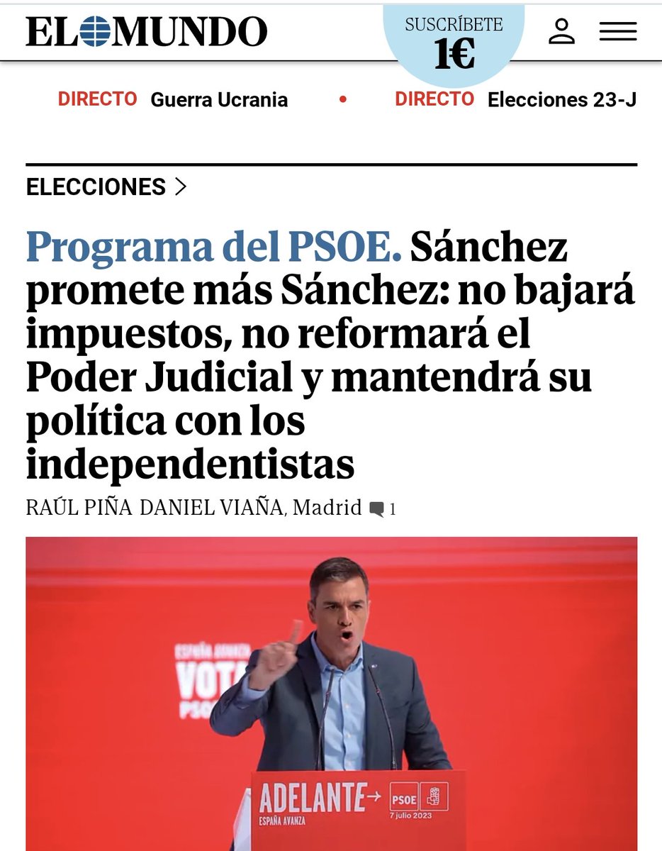 Este titular de prensa es todo un aviso a navegantes. Yo, #Feijóo
