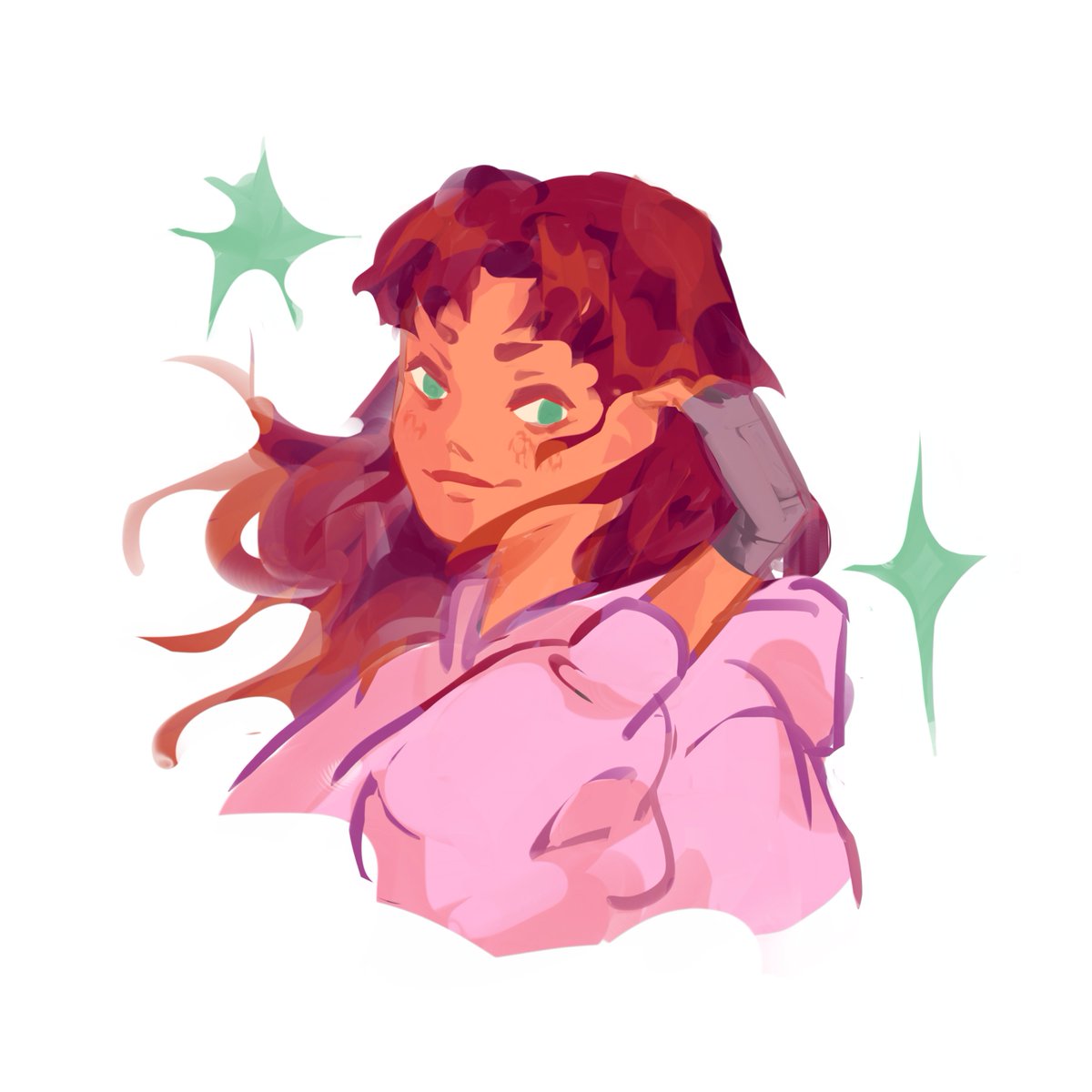 greynook's tweet photo. doodling @_gabrielpicolo's starfire while listening to her playlist ! the songs are bops and they channel her energy so well :') https://t.co/mqWUM9sYqh