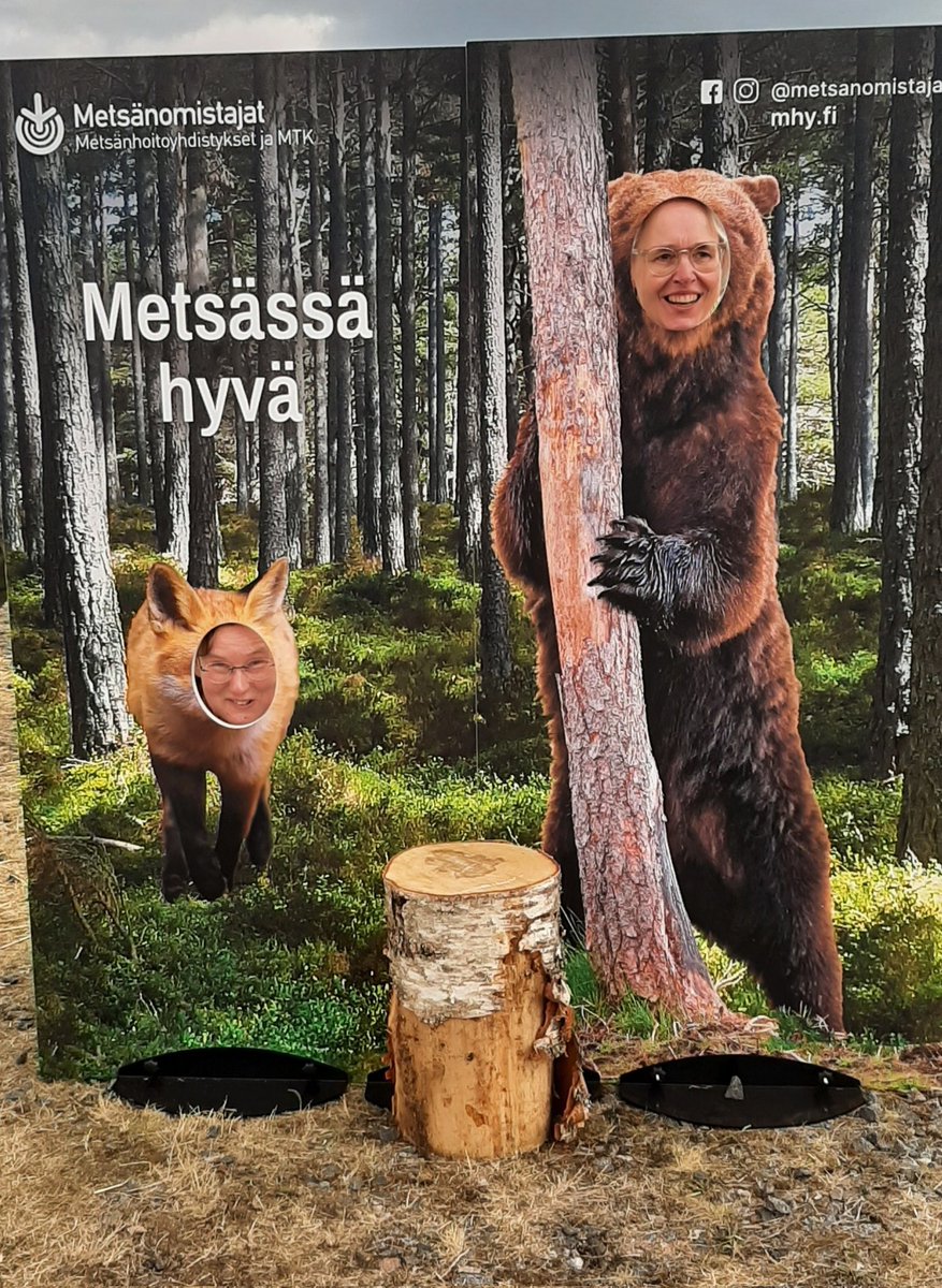 Välillä asiallisesti omalla osastolla, välillä on käytävä ihan metsässä. #messuhuumaa #lomantarpeessa #okra2023 #tilastot <a href="/anpartala/">Anneli Partala</a> <a href="/LukeFinland/">Luonnonvarakeskus</a>
