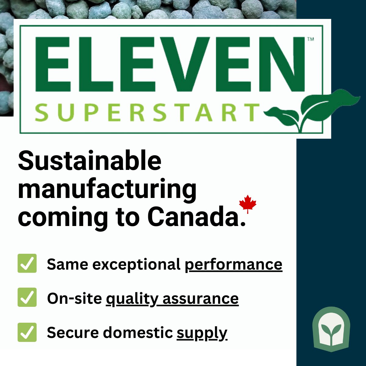 Of the many reasons to be excited about onshoring compound #fertilizer manufacturing in 🇨🇦, a BIG one is we'll be making ELEVEN Superstart™ for domestic and export markets - the workhorse of enhanced efficiency compound fertilizers since 2018 💪#4R #CdnAg
lnkd.in/euAyE9jV