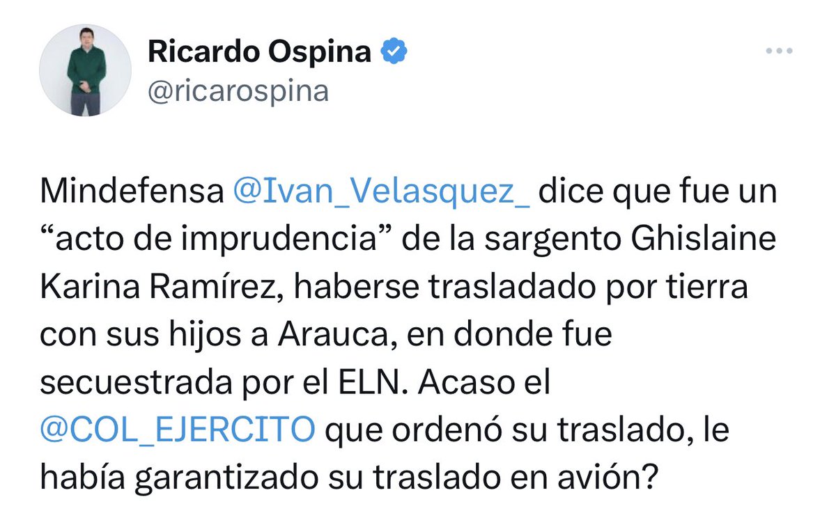 JuanGZuluaga's tweet photo. El mundo al revés.
Esta no es la manera de subir la moral a nuestra Fuerza Pública. https://t.co/D6ZZzPrwyo