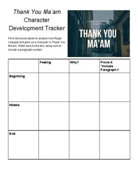 It's a Free Friday!  Get a Character Tracking Graphic Organizer for Langston Hughes' Thank You Ma'am.
wix.to/bZbBh9K
#teachereberle #teacher #reading #learning #FreeFriday