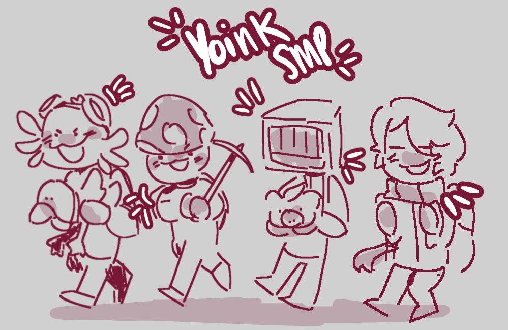 webbyoink's tweet photo. DAY 3 OF YOINKSMP TEEHEE join the sillies train😈😈

[ #yoinksmp #yoinksmpart ] https://t.co/2imNJvY2Pc