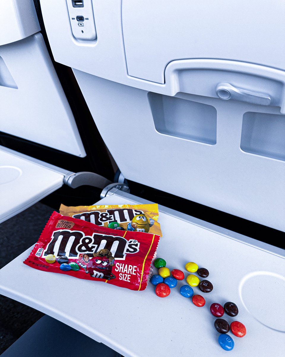 BreezeAirways's tweet photo. If you're flying with us today, indulge in some delicious @mmschocolate that are offered on all of our flights and share some pics with us using the hashtag #WorldChocolateDayBreeze. Let's make this a sweet celebration together! 
Happy World Chocolate Day! 
#chocolatelover#yum https://t.co/3QKos1DAAk