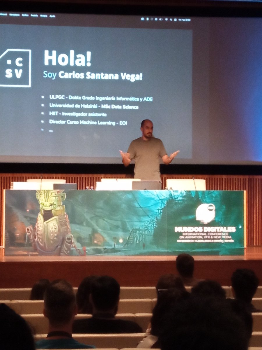 Velasco83's tweet photo. Acabo de asistir a la ponencia de @DotCSV sobre la #IA en el congreso @mundosdigitales aquí en A Coruña y me ha encantado. https://t.co/6MuVnEuEut