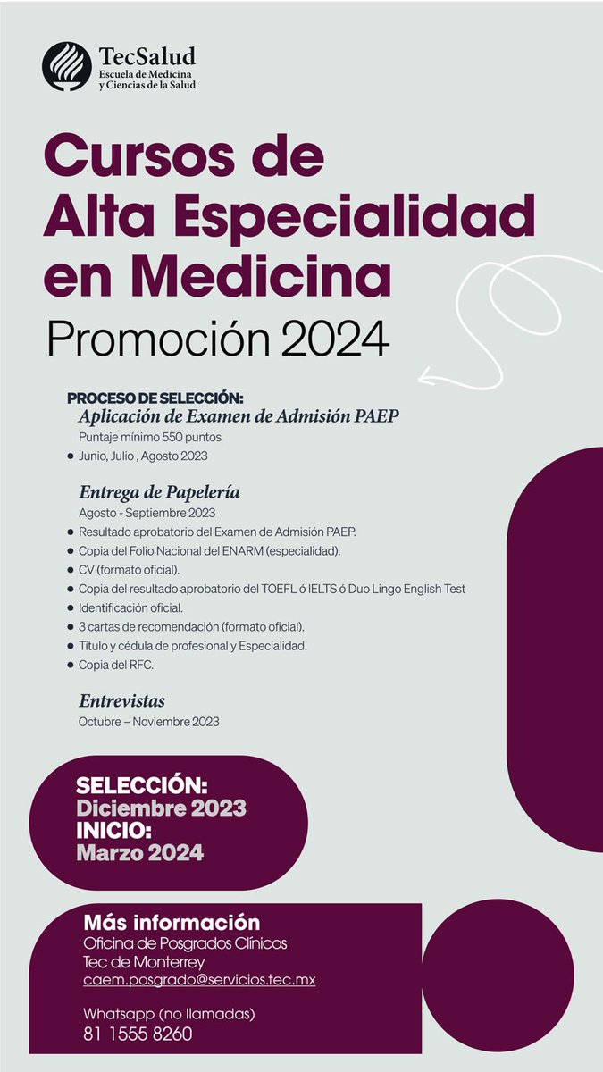 Ivan Michel (@ivanmichelm) on Twitter photo Convocatoria para curso de alta especialidad médica en Endourología con sede el en Hospital Puerta de Hierro Andares.
Interesados favor de solicitar información.
<a href="/RomanCarvajal/">DR CARVAJAL</a> <a href="/UrologosJovenes/">UrólogosJóvenesMéxicoSMU</a> <a href="/smumexico/">SMU México</a> <a href="/TecdeMonterrey/">Tecnológico de Monterrey</a> <a href="/TecSaludMX/">TecSalud - Sistema de Salud del Tec de Monterrey</a> <a href="/HPuertaDeHierro/">Hospitales Puerta de Hierro</a> Convocatoria para curso de alta especialidad médica en Endourología con sede el en Hospital Puerta de Hierro Andares.
Interesados favor de solicitar información.
<a href="/RomanCarvajal/">DR CARVAJAL</a> <a href="/UrologosJovenes/">UrólogosJóvenesMéxicoSMU</a> <a href="/smumexico/">SMU México</a> <a href="/TecdeMonterrey/">Tecnológico de Monterrey</a> <a href="/TecSaludMX/">TecSalud - Sistema de Salud del Tec de Monterrey</a> <a href="/HPuertaDeHierro/">Hospitales Puerta de Hierro</a>